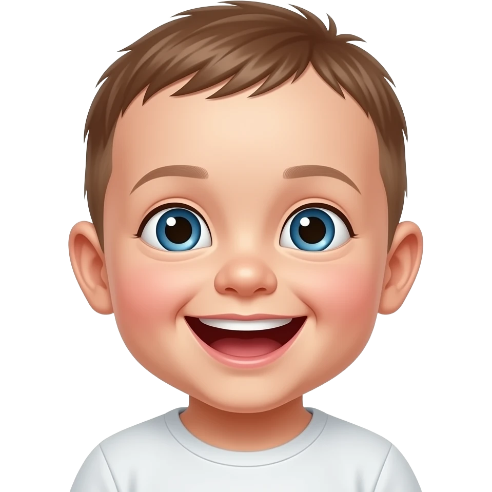 Crazy baby cartoon emoji