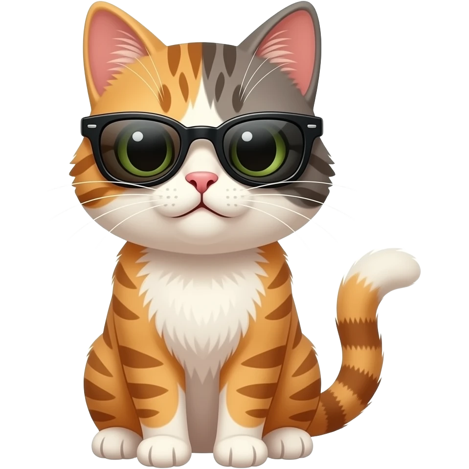 Cat wearing sunglasses emoji