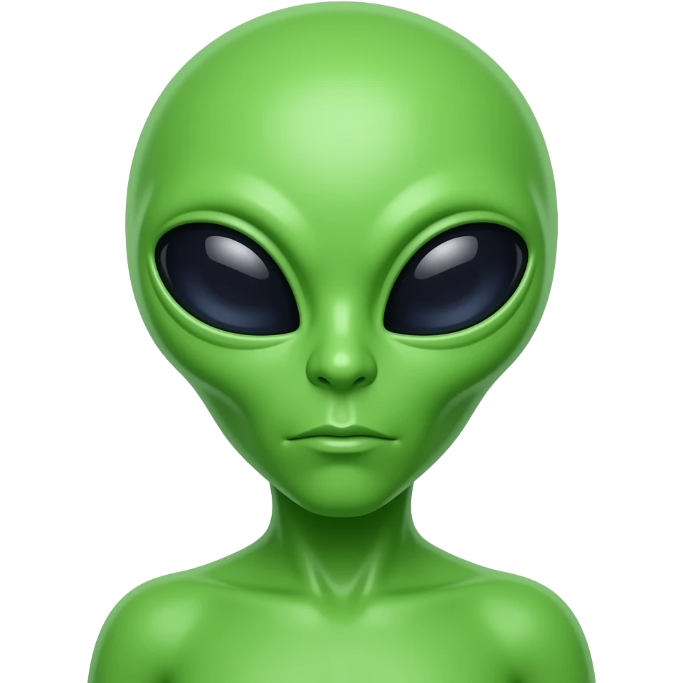 Green alien character emoji