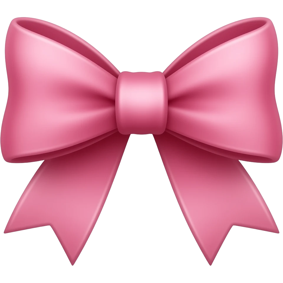 Pink bow emoji
