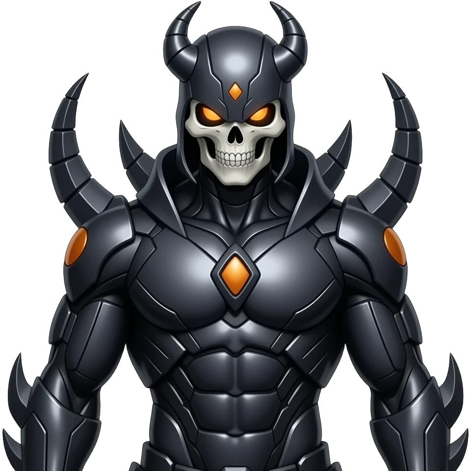 Shiny Futuristic Badass Demonic Spectral Dusky Spooky Skull-faced Cool Hot Stylish Handsome Alien-Salandit-Darkrai-Genesect-Fakémon-fusion (full body) emoji