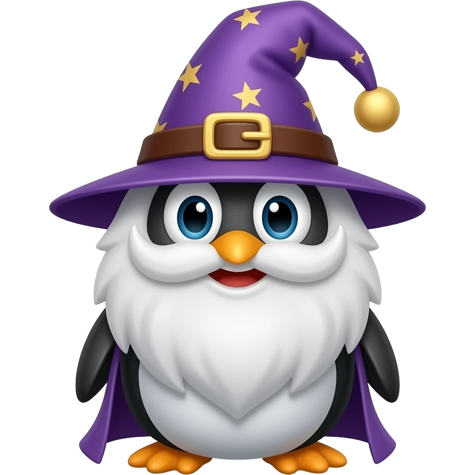 Penguin Wizard emoji