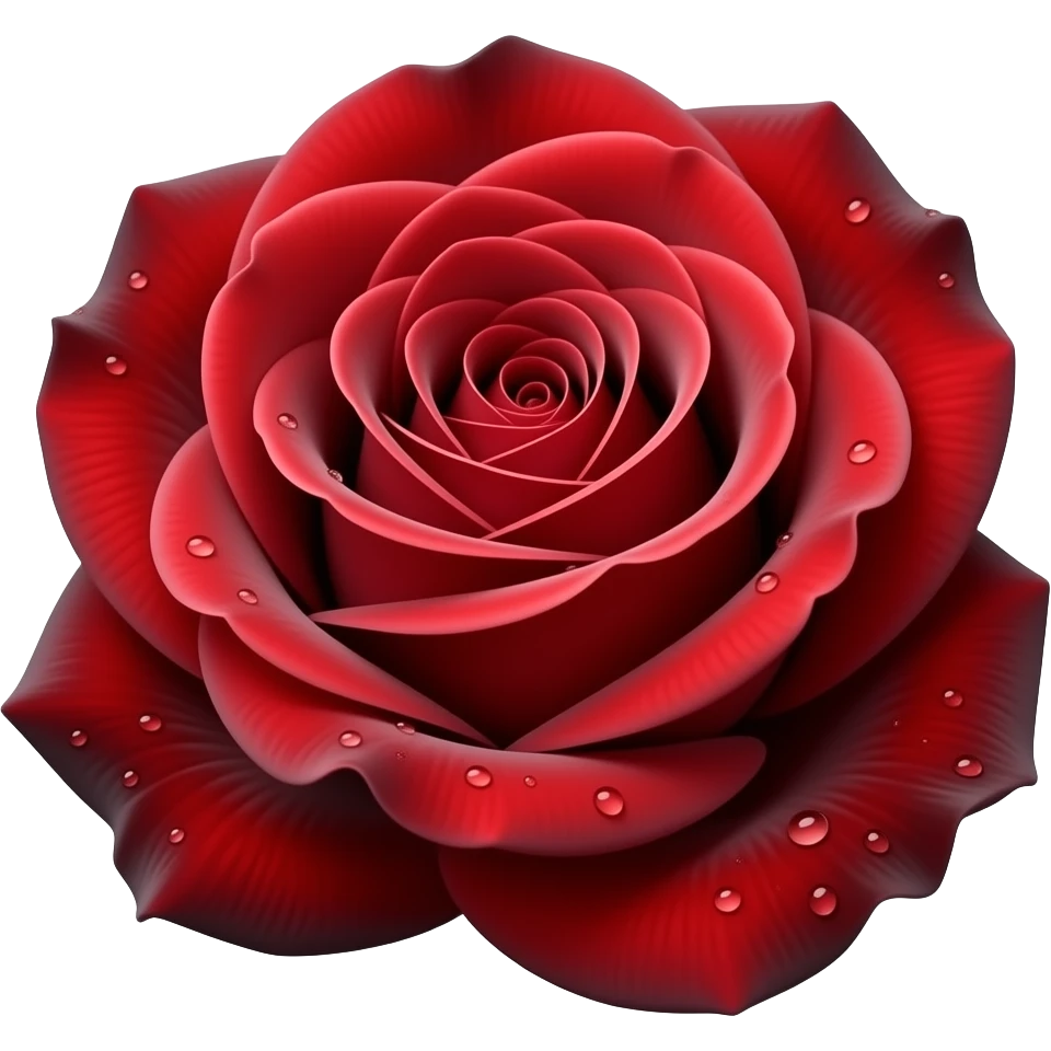 realistic deep red tea‑hybrid rose, rich crimson hue with subtle ...