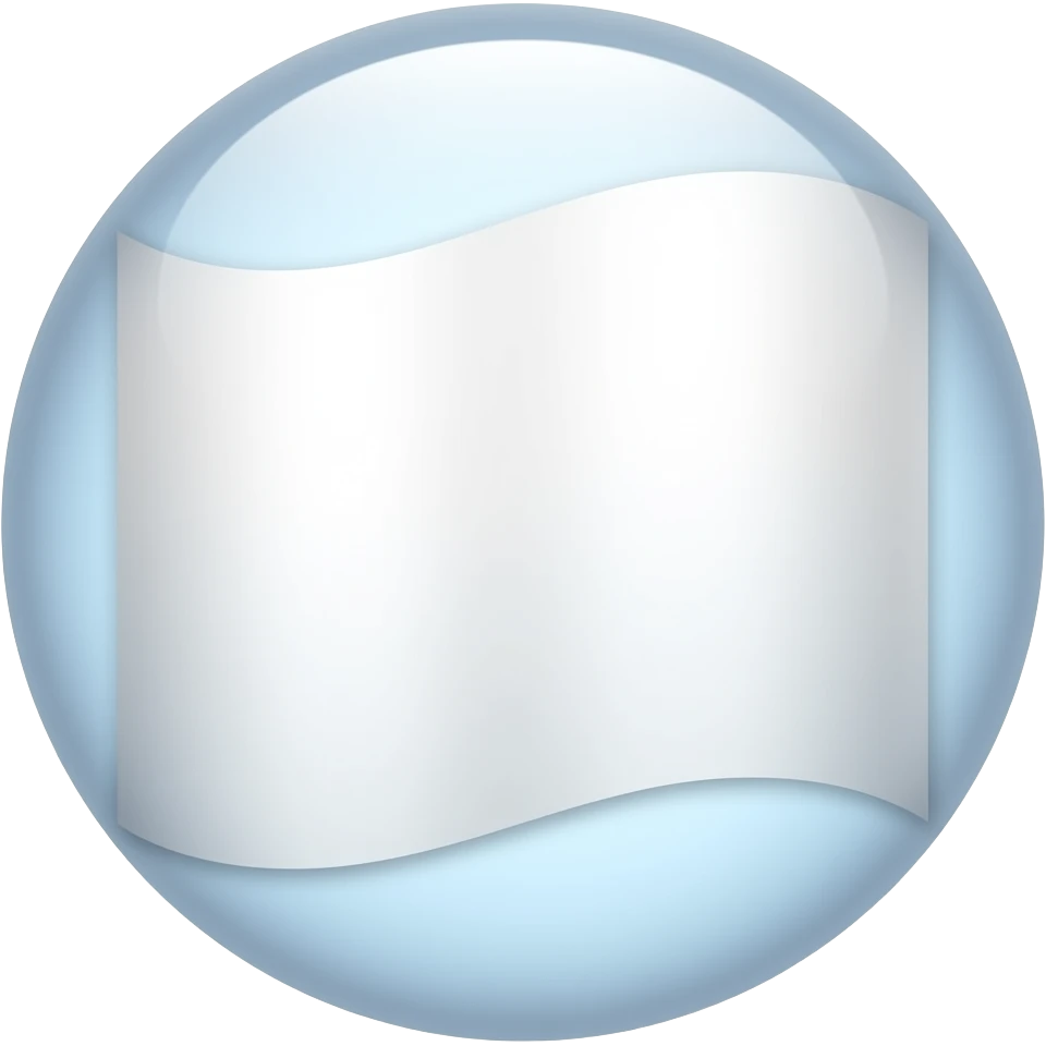 White flag with oval bubble on it emoji