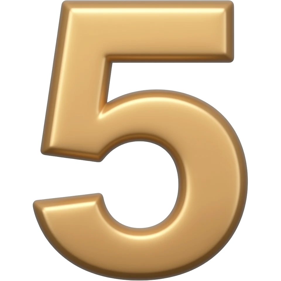 number 5 emoji