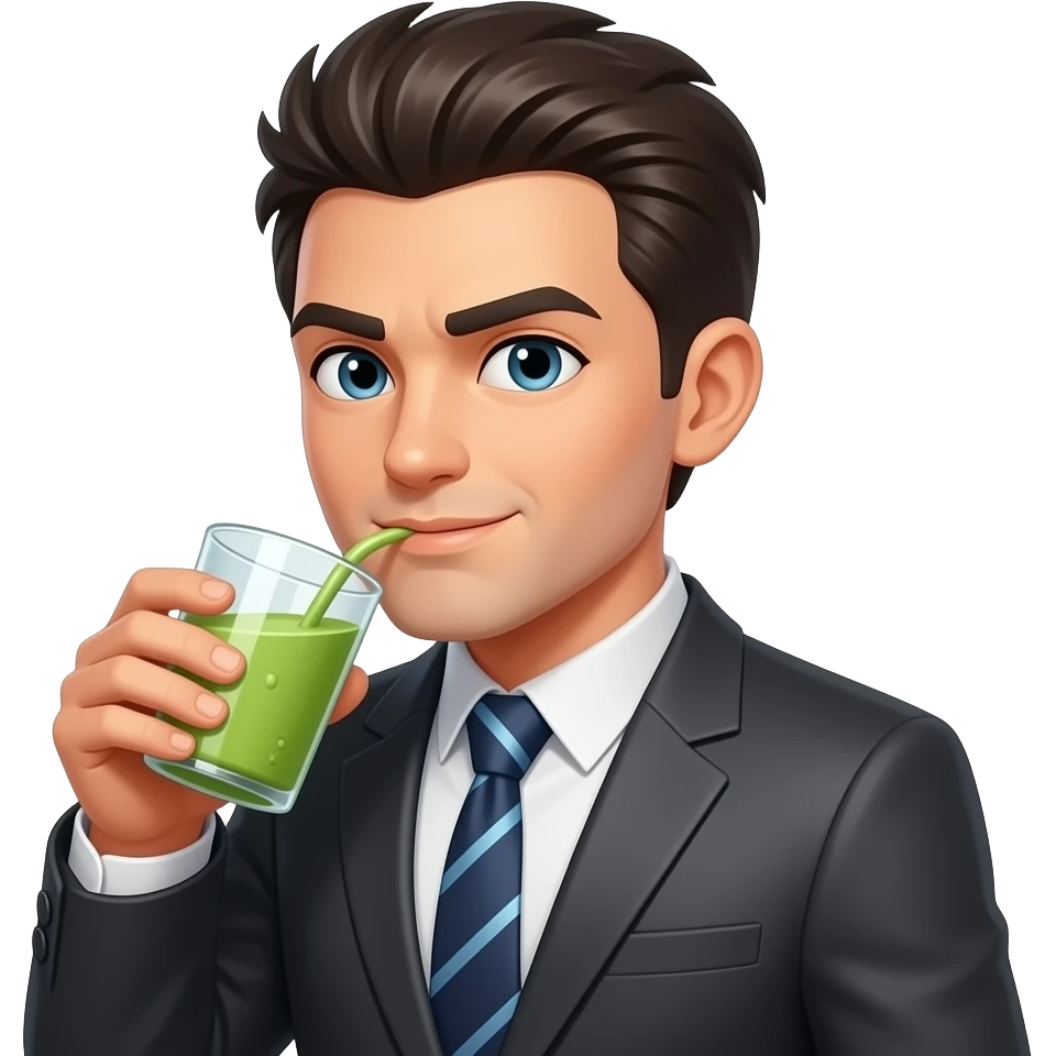 baddie drinking matcha emoji
