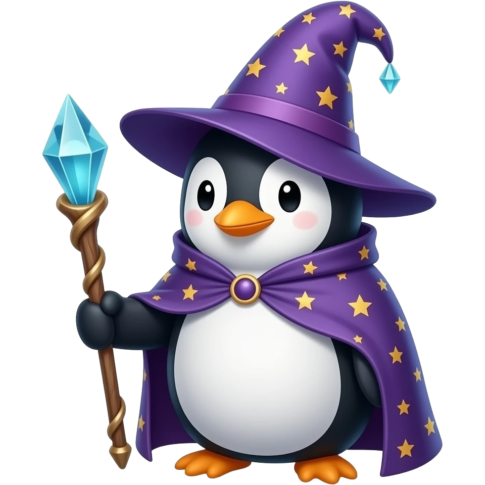 Penguin Wizard emoji