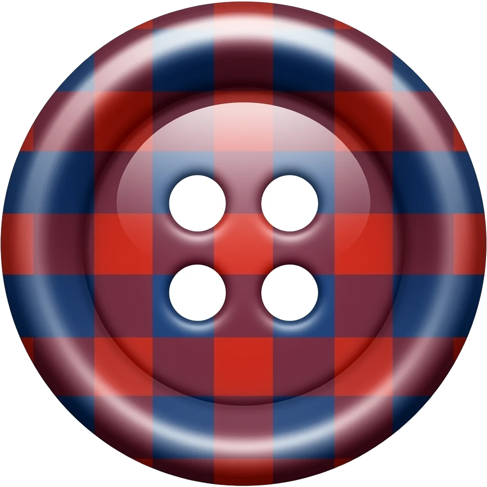 Plaid four holed button emoji
