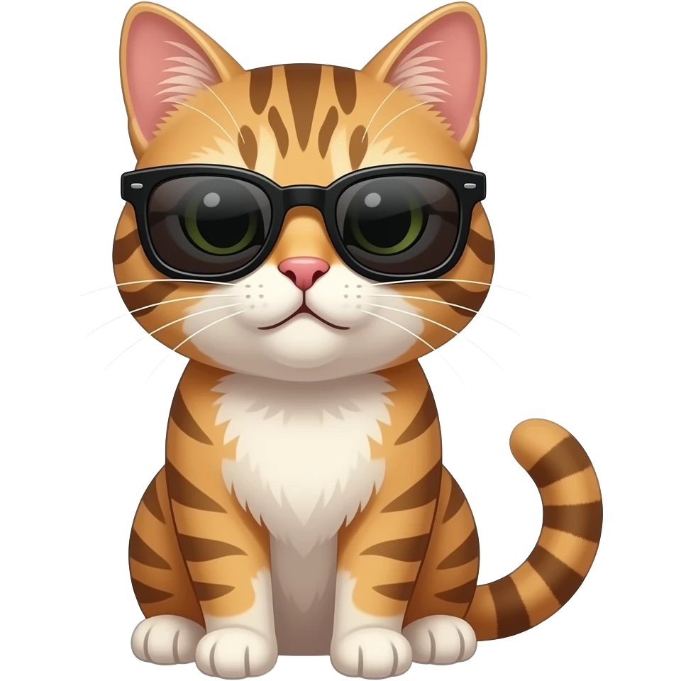 Cat wearing sunglasses emoji