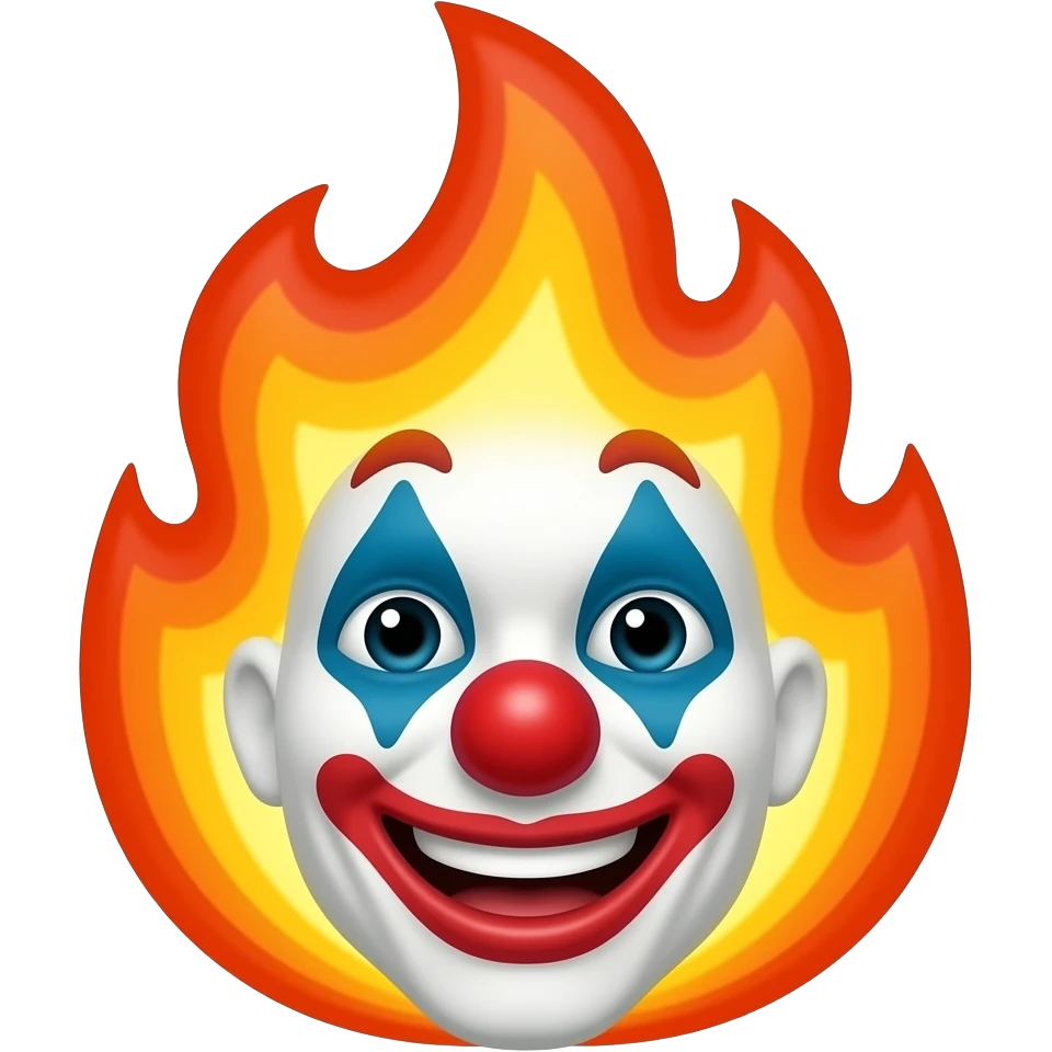 fire clown emoji