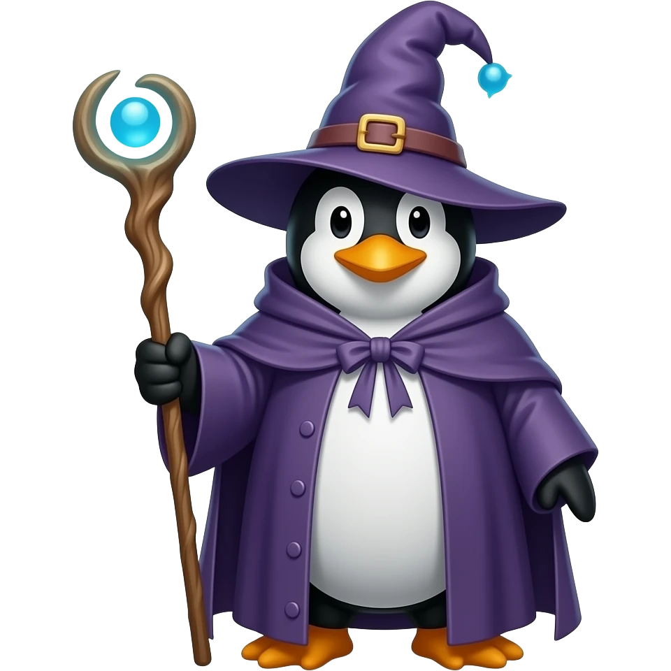 Penguin Wizard emoji