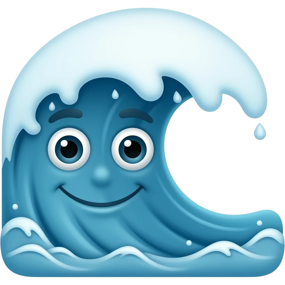 Hazme un tsunami con cara emoji