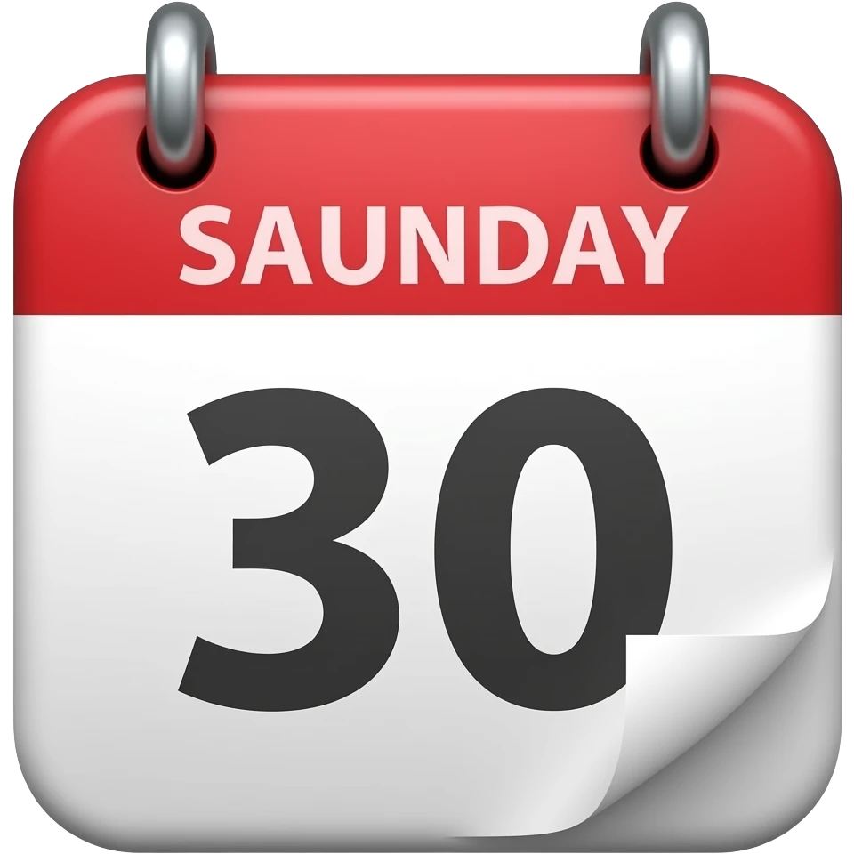 SATURDAY calender emoji