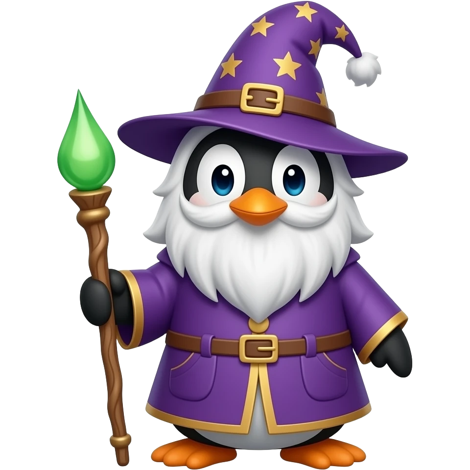 Penguin Wizard emoji