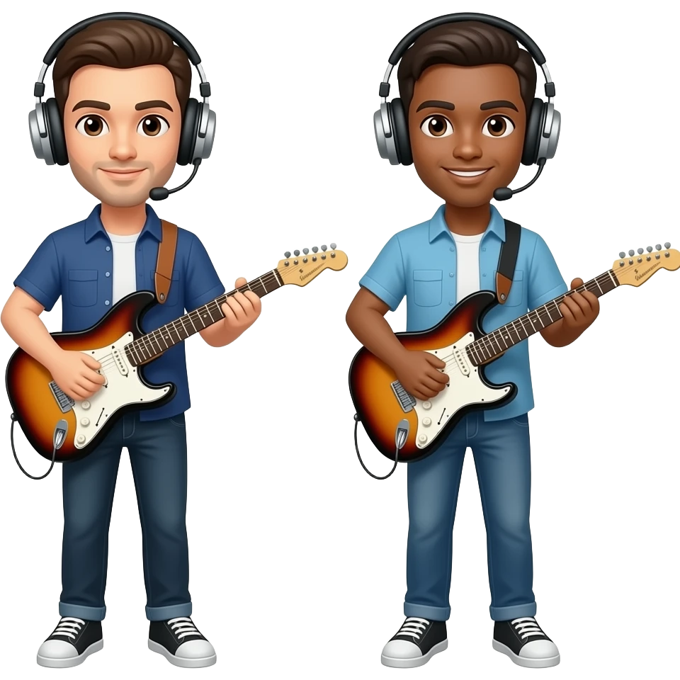 Guitarists with Headphones emoji