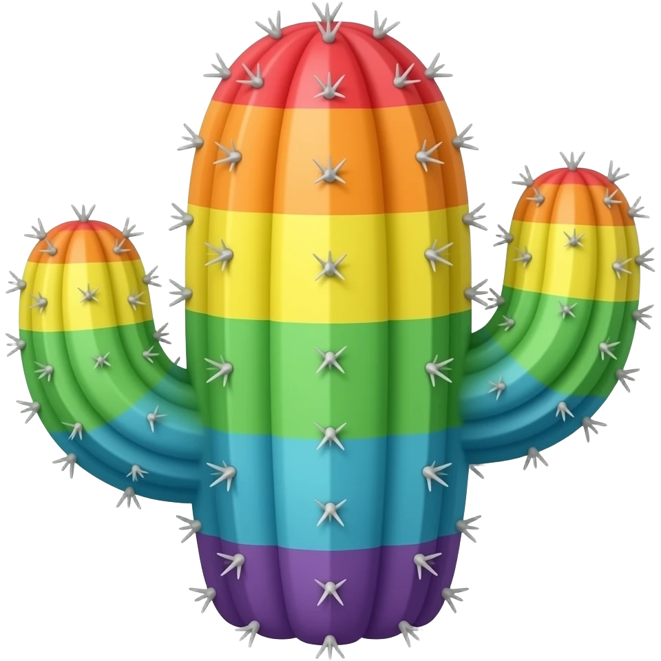 Rainbow Cactus emoji