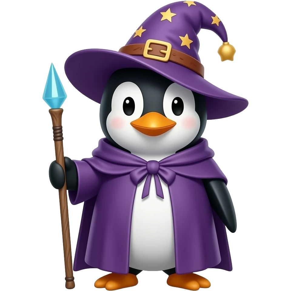 Penguin Wizard emoji