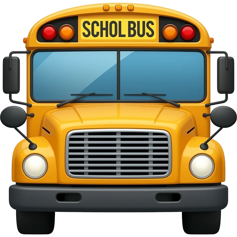 Orange School bus emoji