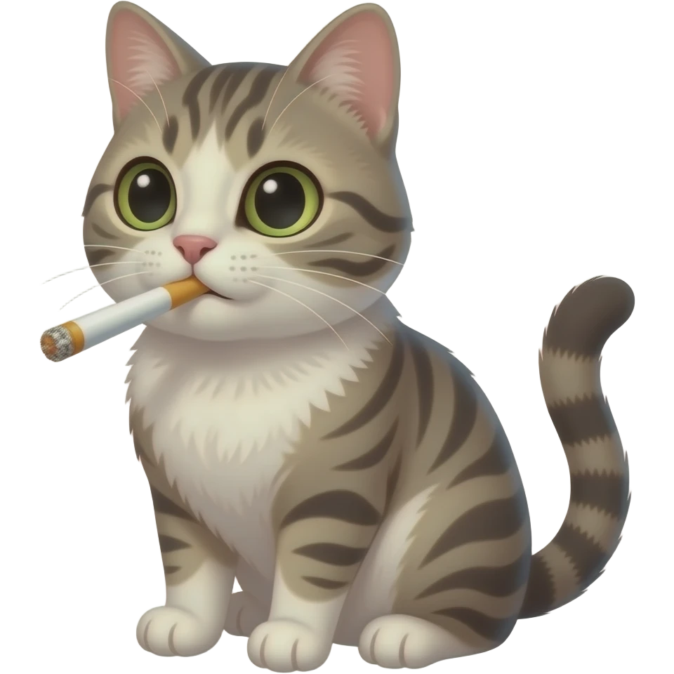 Cat smoking emoji