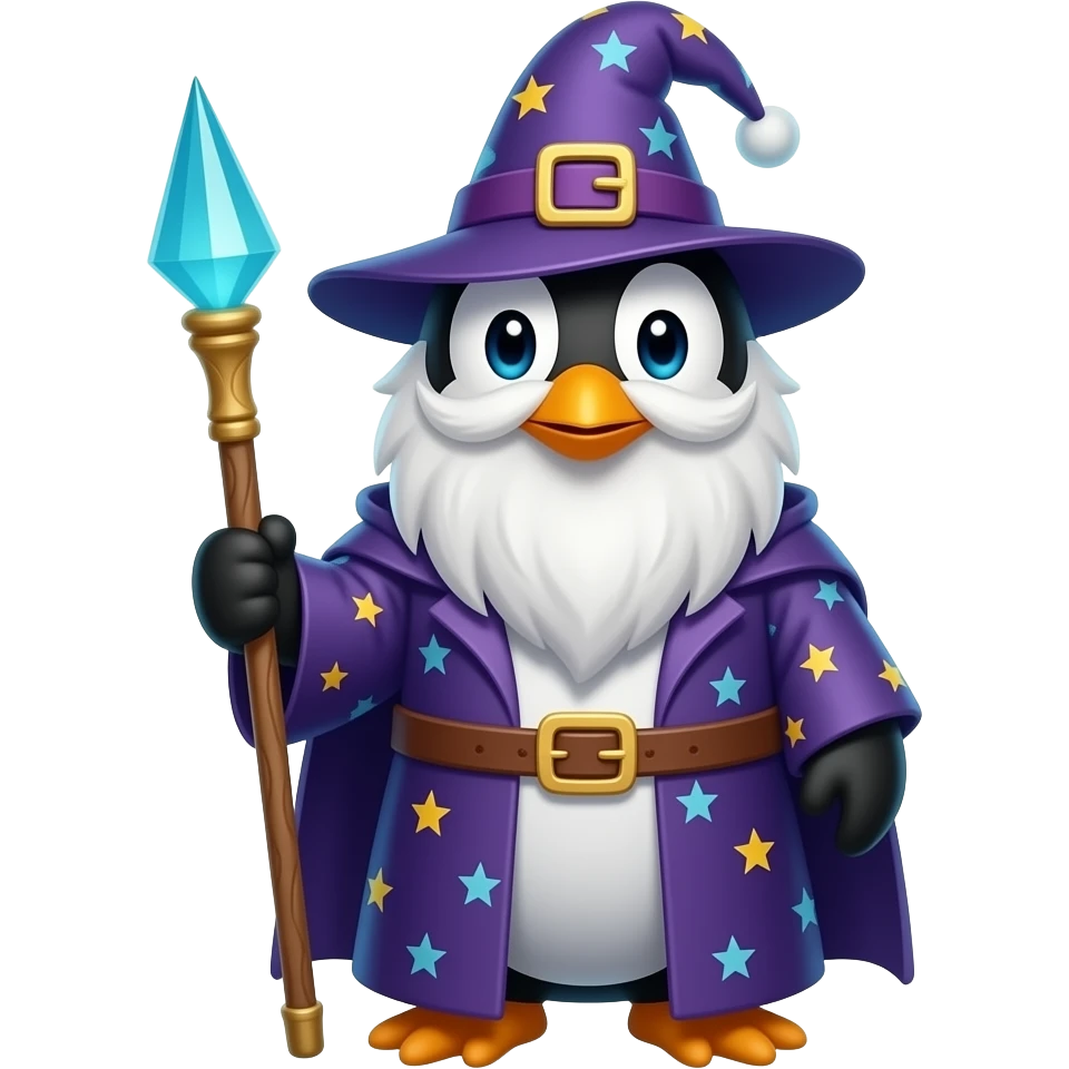 Penguin Wizard emoji
