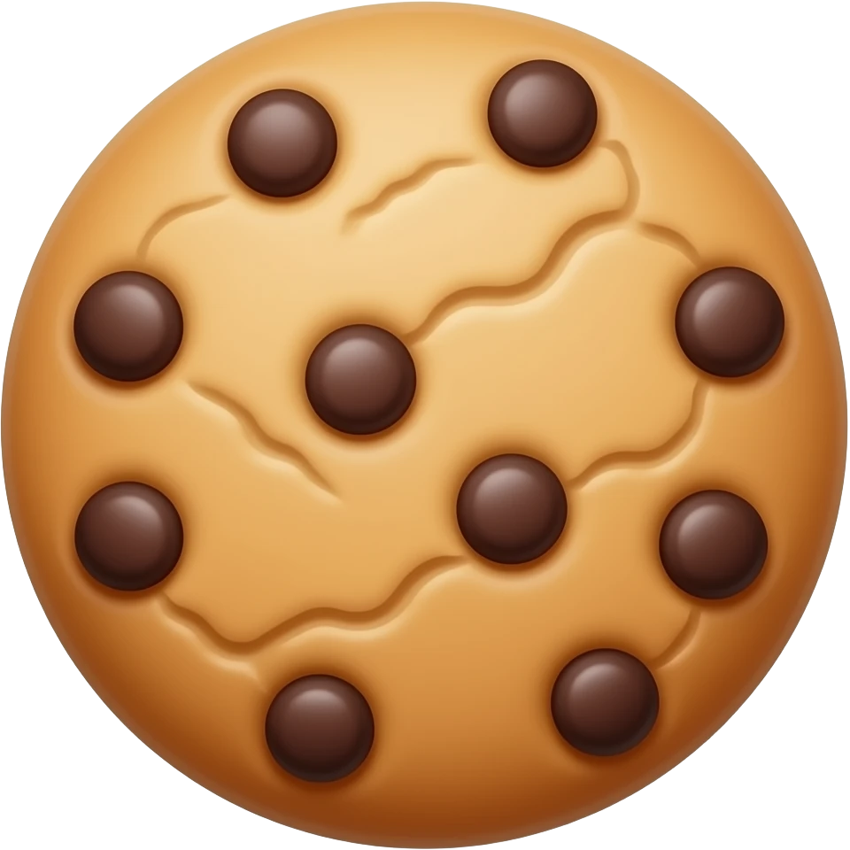 Chocolatey chip cookie emoji