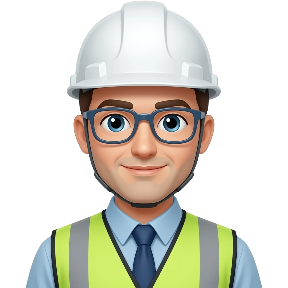Ingeniero con casco blanco emoji