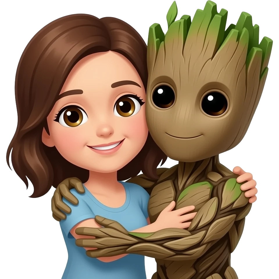 Mommy hugs Groot emoji