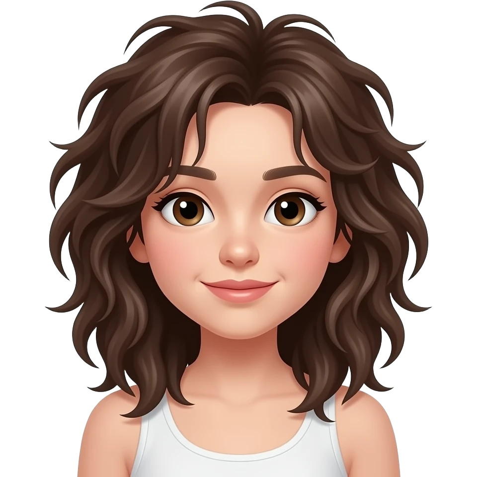 Just woke up girl messy hair emoji