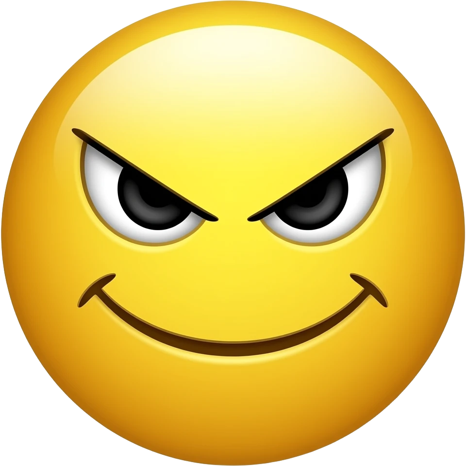 evil plotting smiley emoji