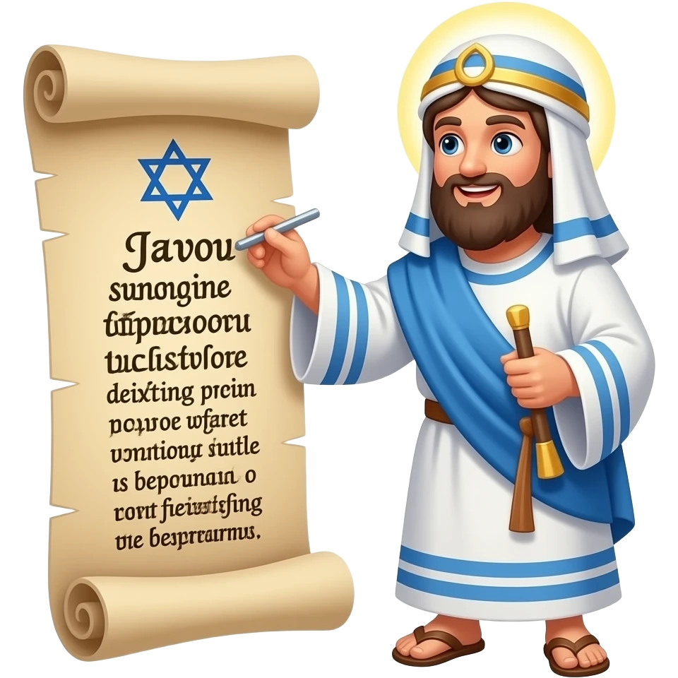God writing the law on the Israelites emoji
