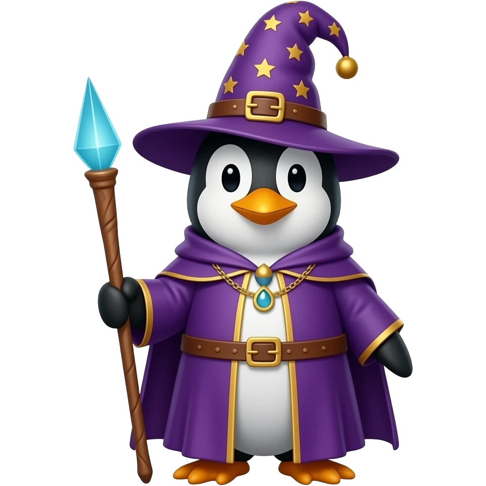 Penguin Wizard emoji