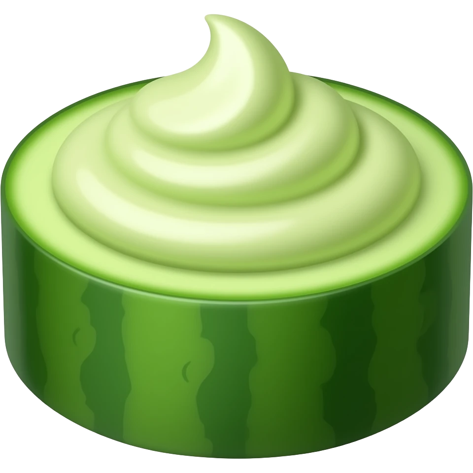 Creamming cucumber emoji