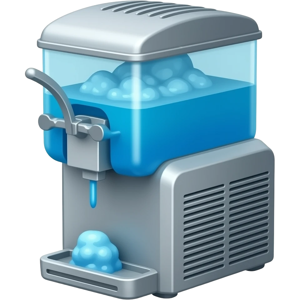 slushy ice maker machine maker blue emoji