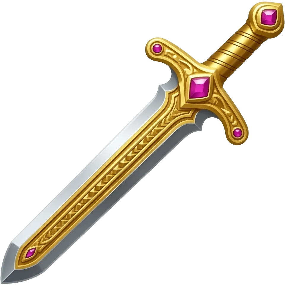 Jeweled gold sword emoji