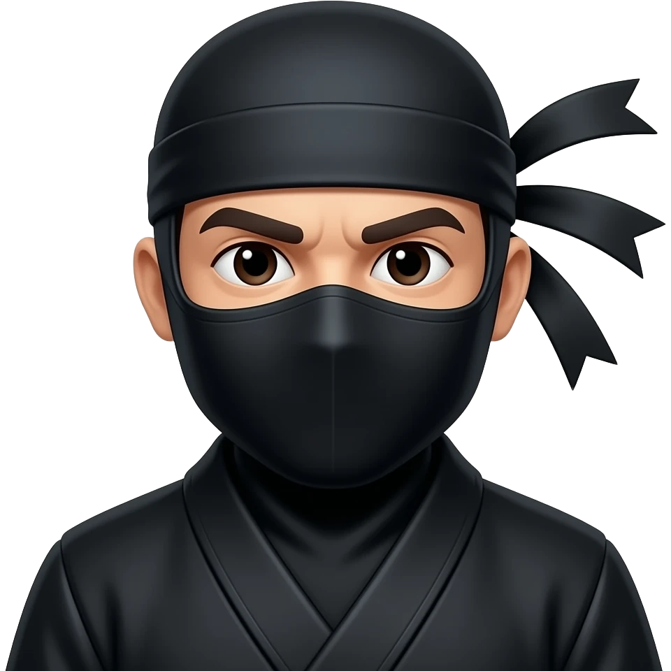 Black ninja dad emoji