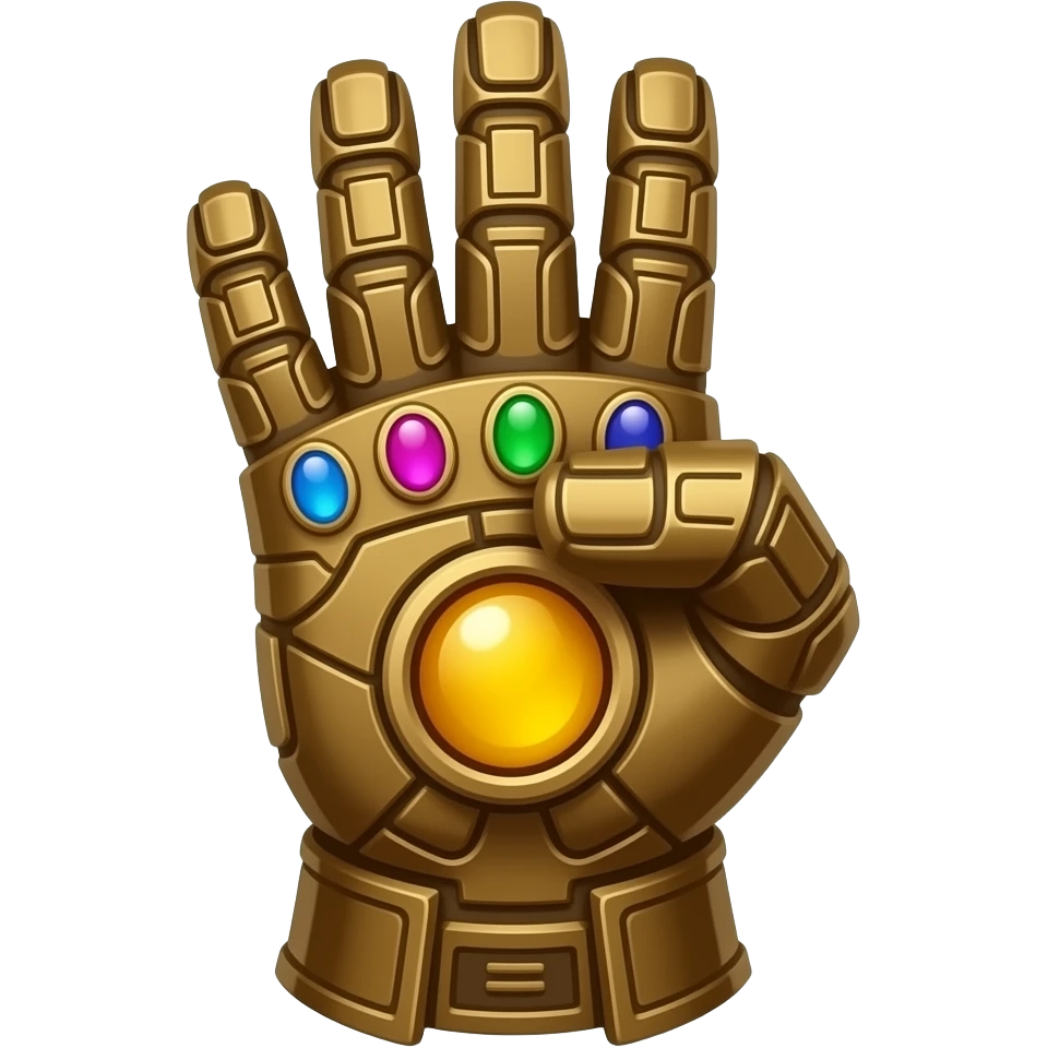 Thanos gauntlet about to snap 🫰 emoji