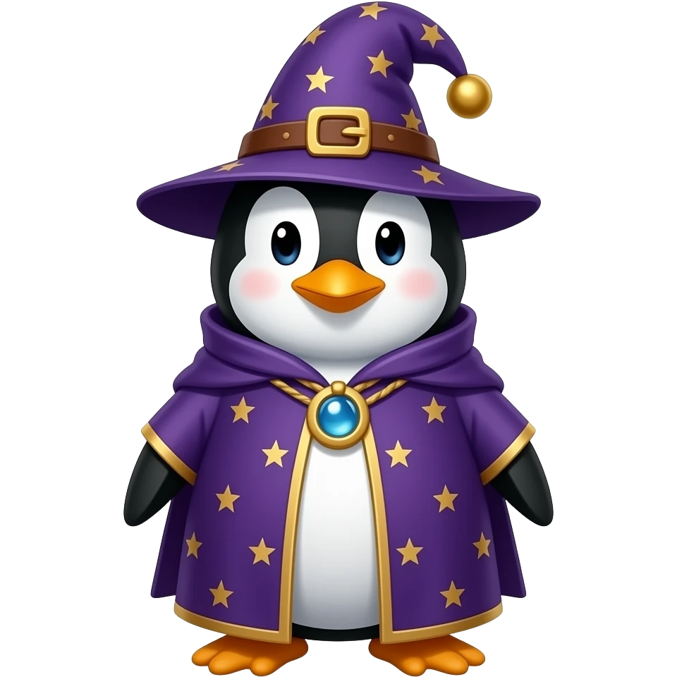 Penguin Wizard emoji