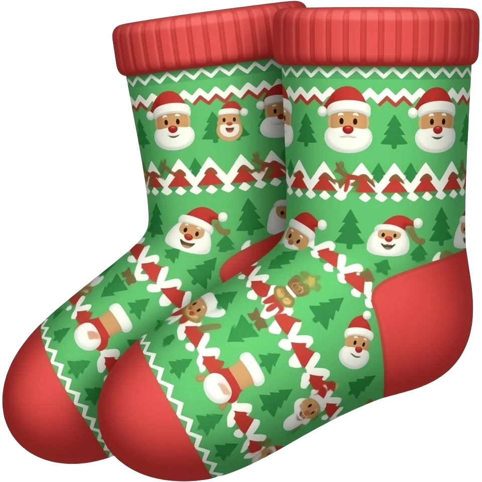 christmas themed socks emoji