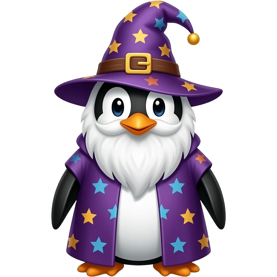 Penguin Wizard emoji