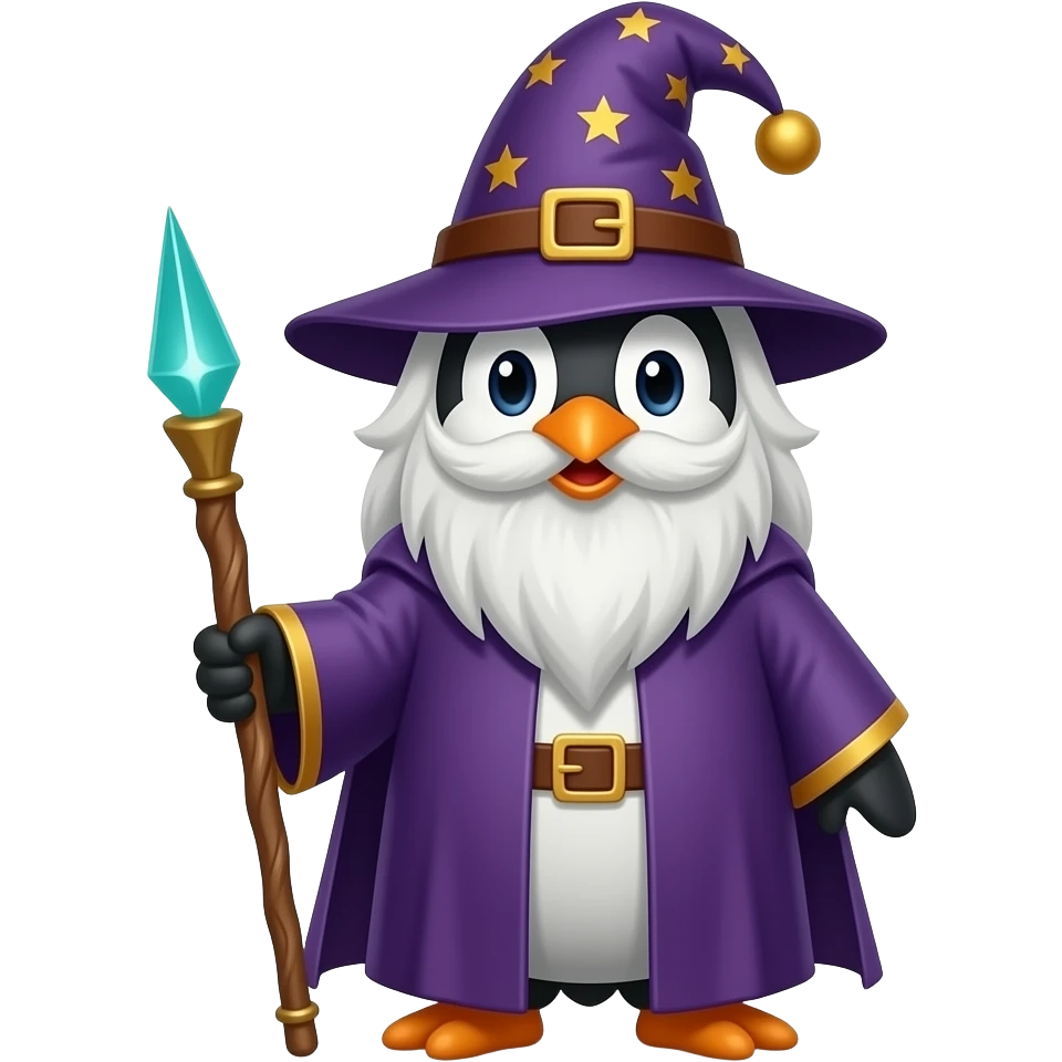Penguin Wizard emoji