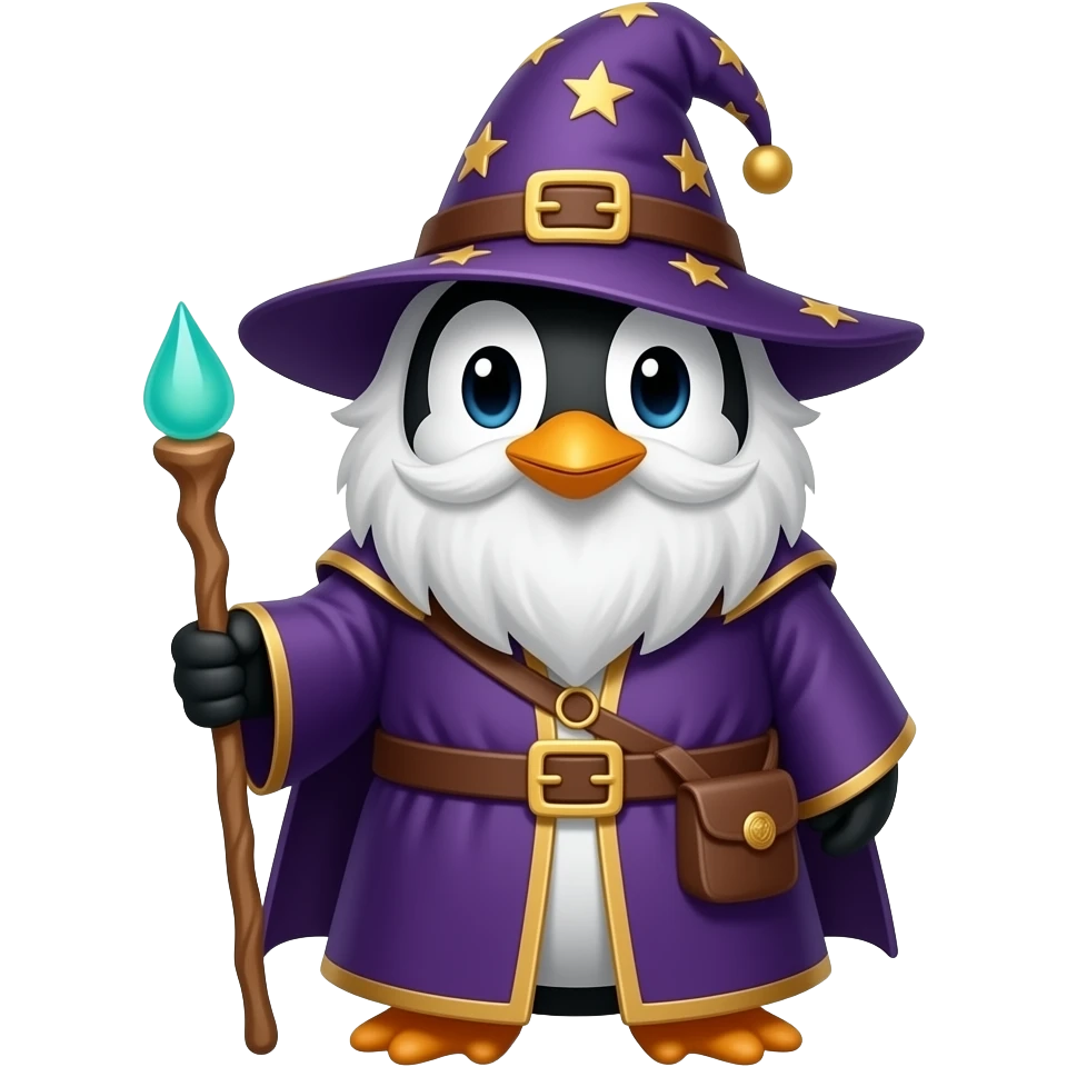 Penguin Wizard emoji