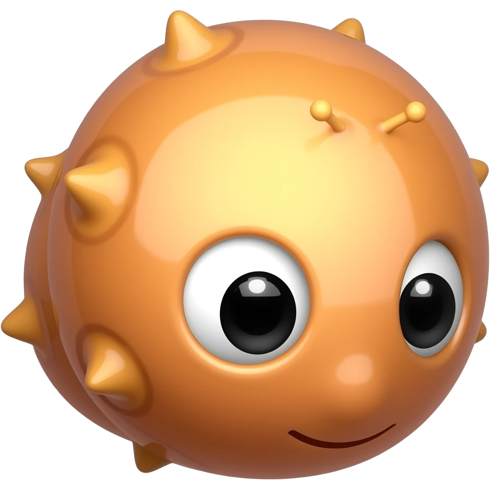 Orange ladybug larva emoji
