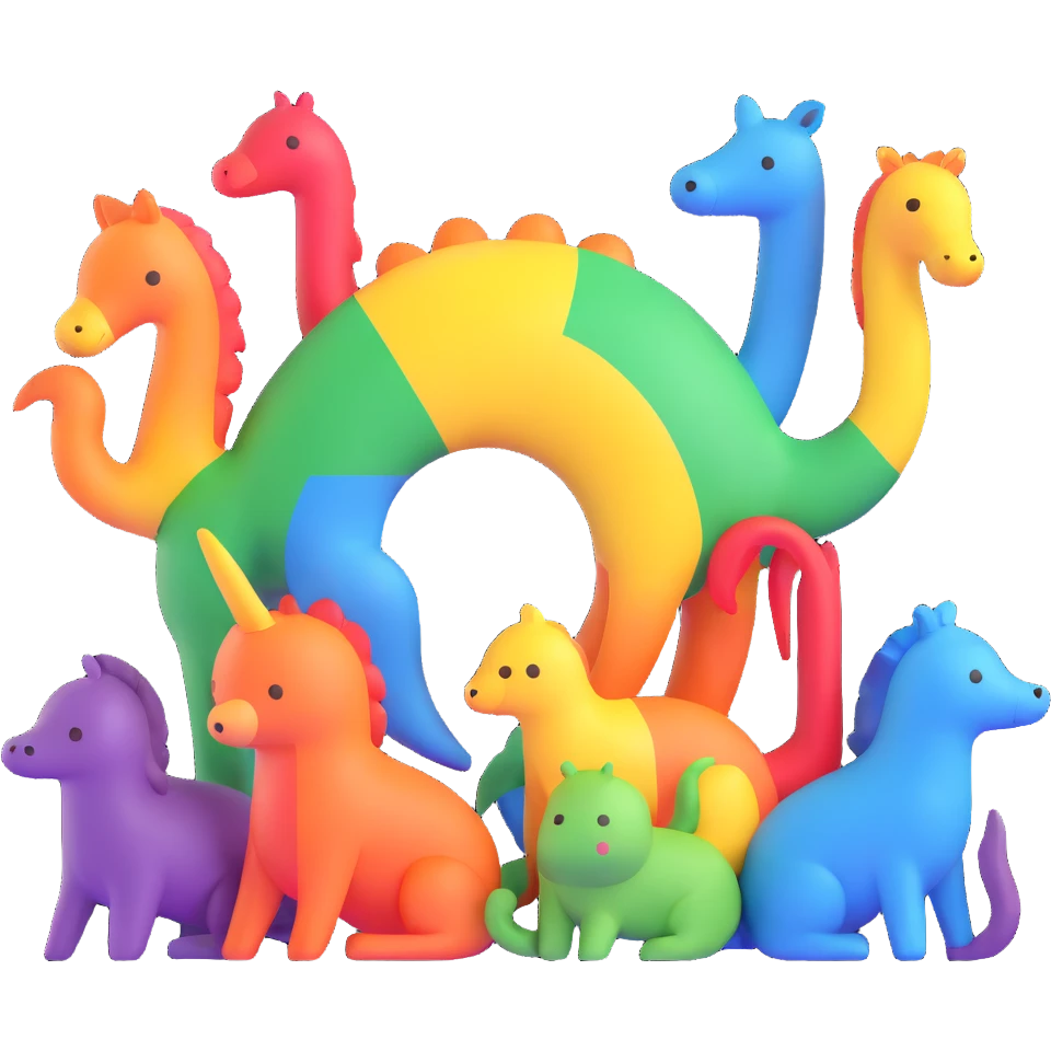Rainbow Animals emoji