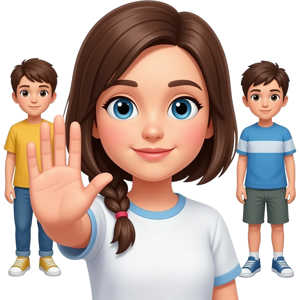Ladki Ja Rahi Hai un ladkon ko hath se rok raha hai emoji