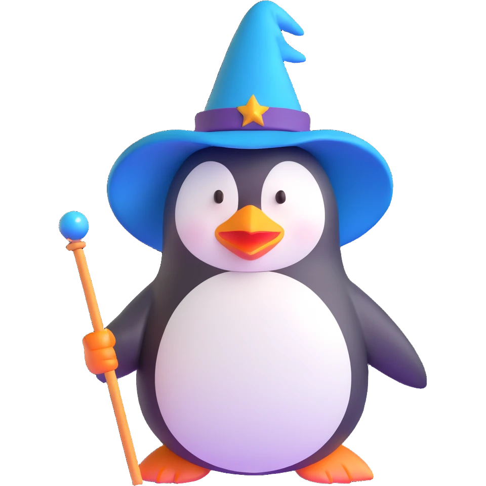 penguin wizard emoji