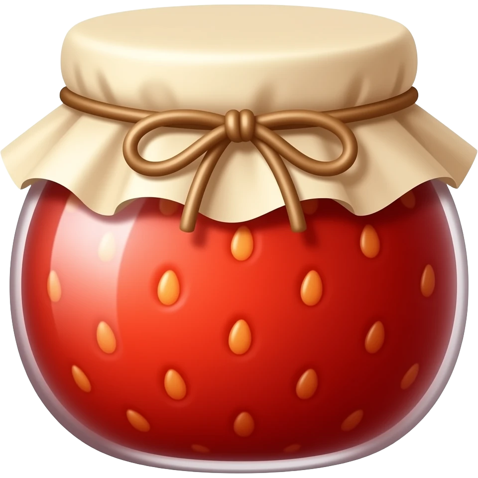 strawberry jam in microsoft emoji style emoji