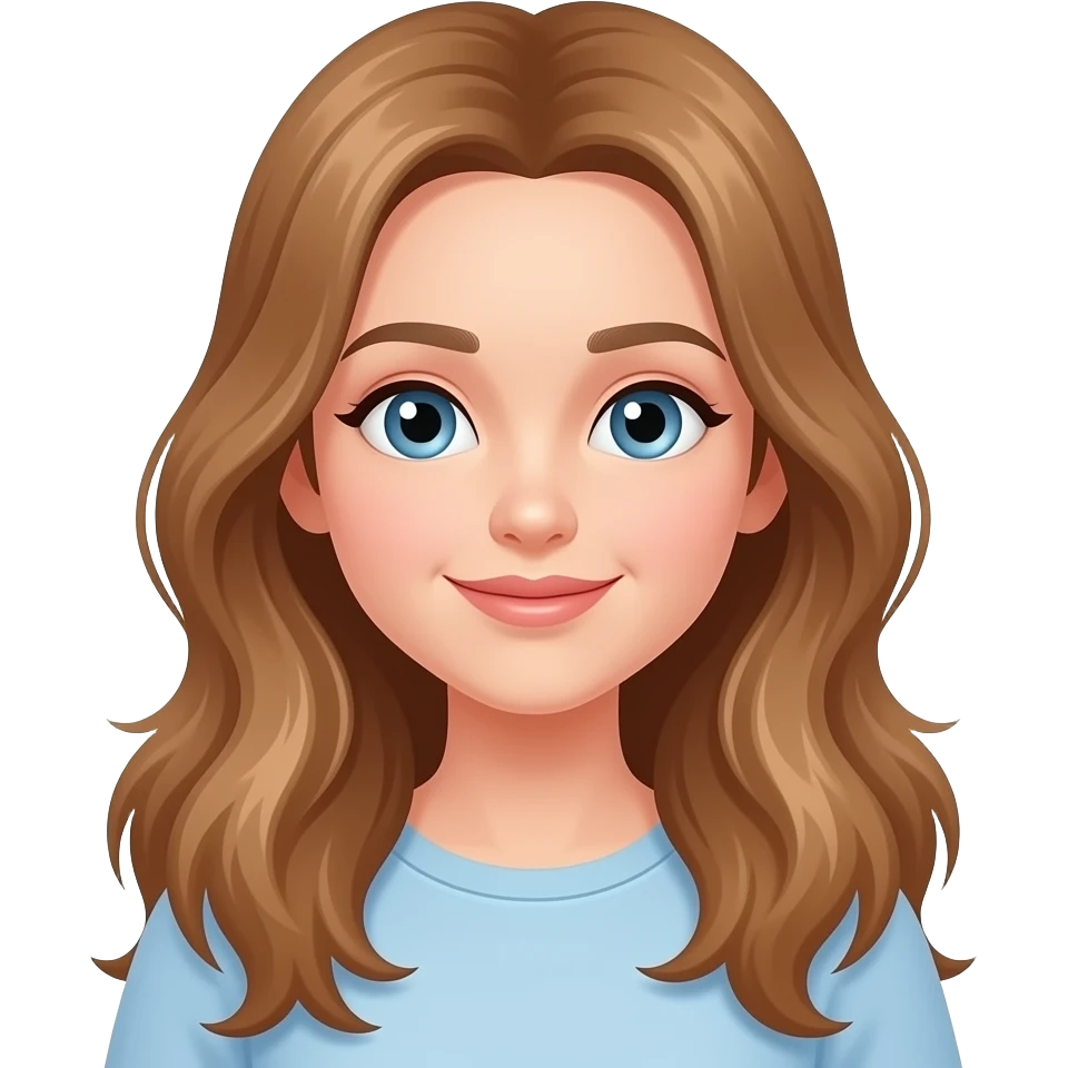 яскрава дівчина з довгим волоссям emoji