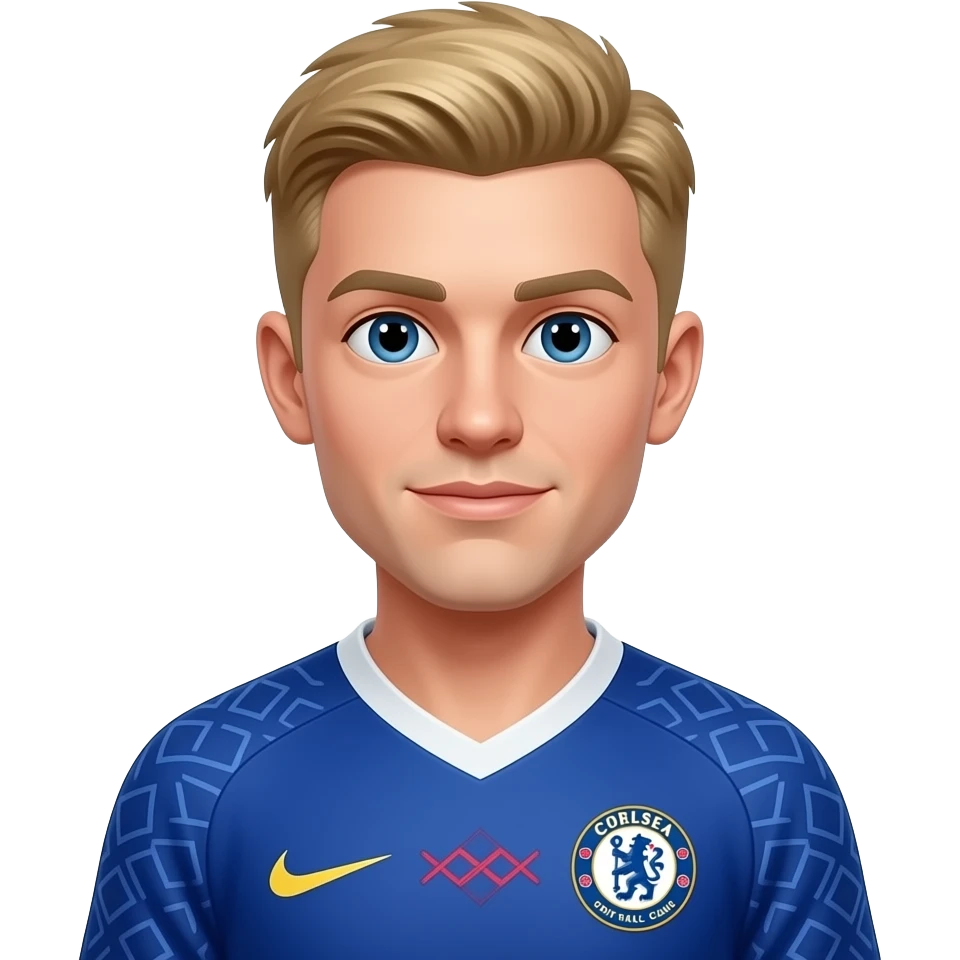Make Cole Palmer in a Chelsea jersey. make him blonde and skinny emoji