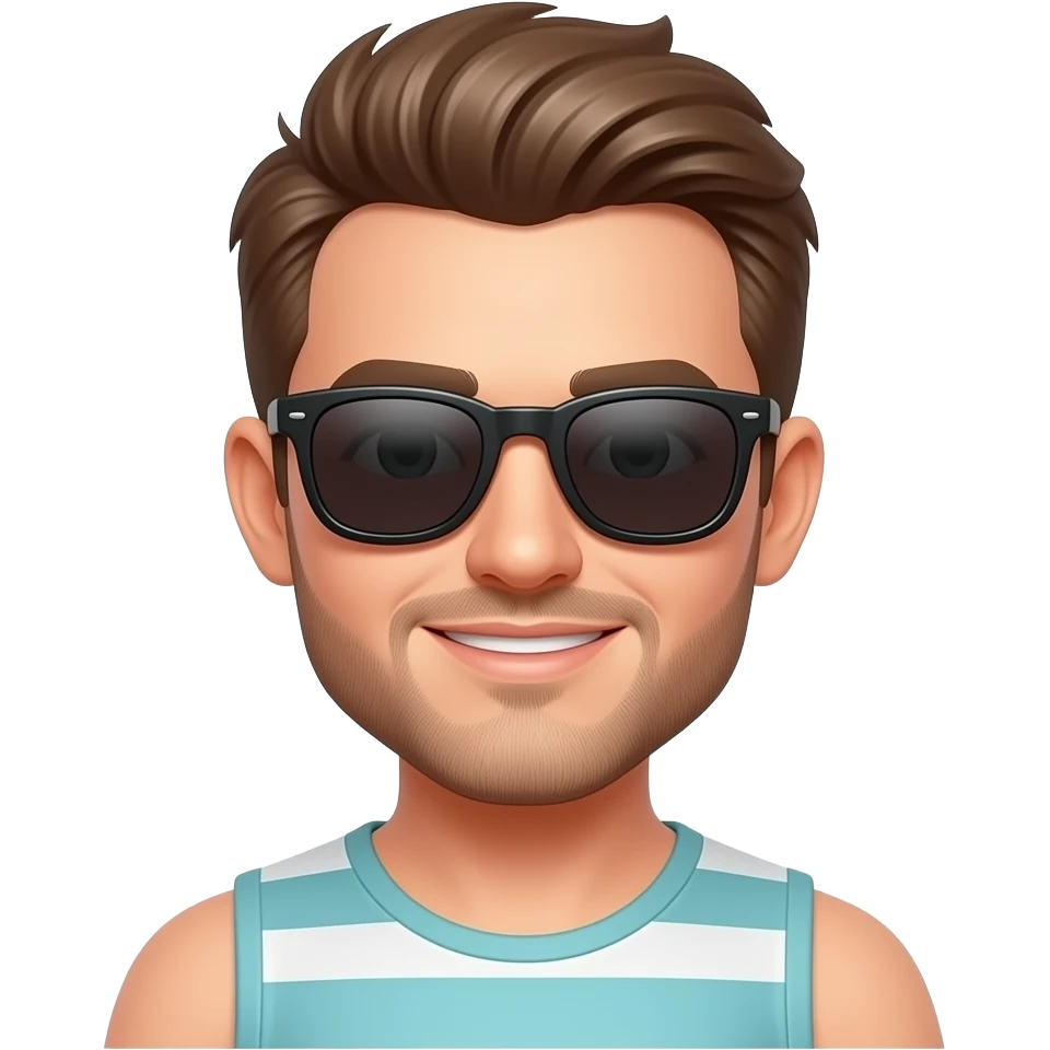bust shot of Beach Tourist emoji