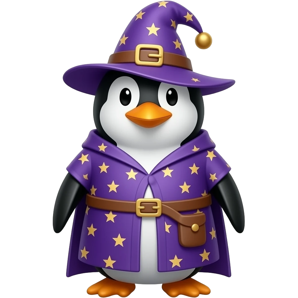 Penguin Wizard emoji